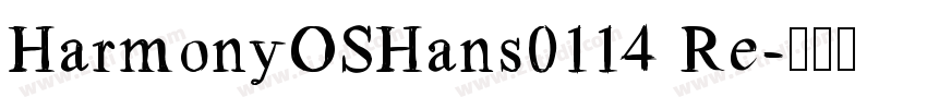HarmonyOSHans0114 Re字体转换